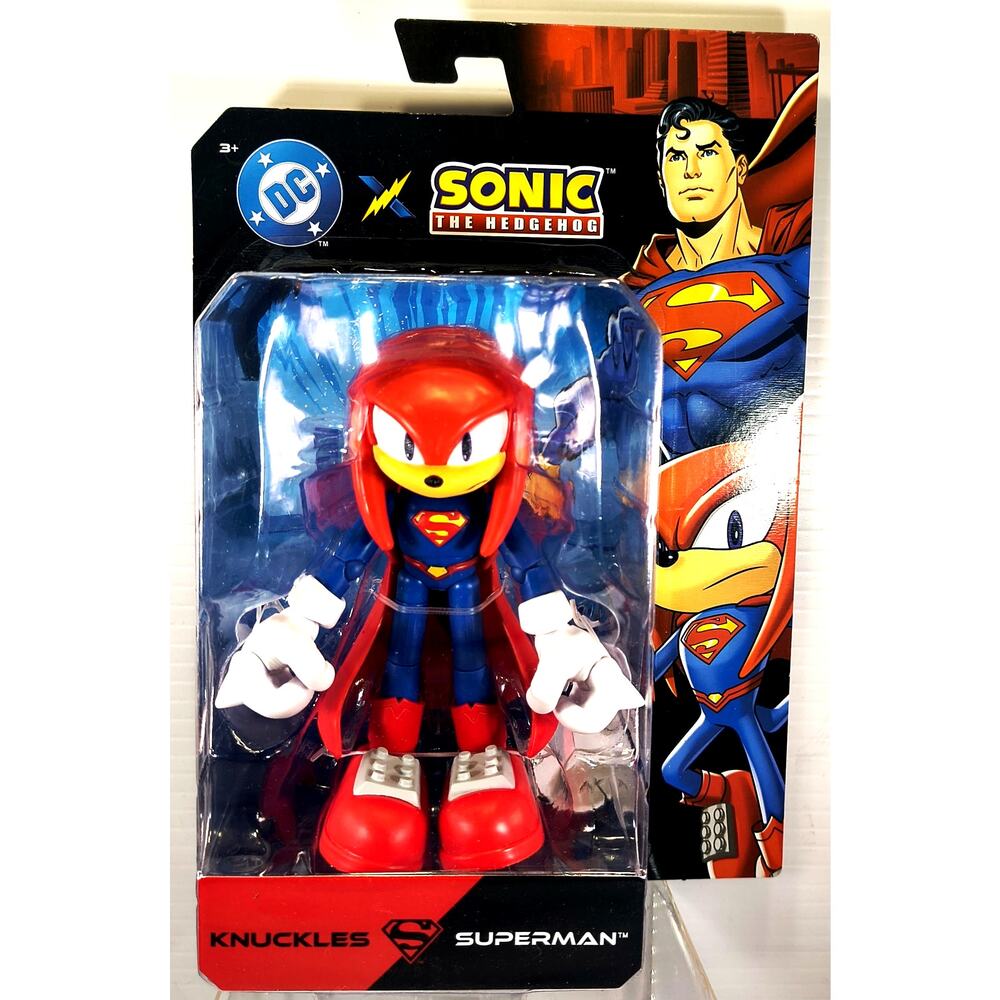 Jakks Toys DC Comics & Sonic The Hedgehog KNUCKLES SUPERMAN, See Pics/Descr.